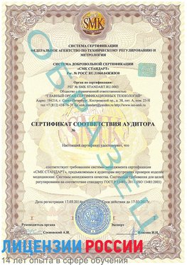 Образец сертификата соответствия аудитора Удомля Сертификат ISO 13485